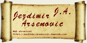 Jezdimir Arsenović vizit kartica
